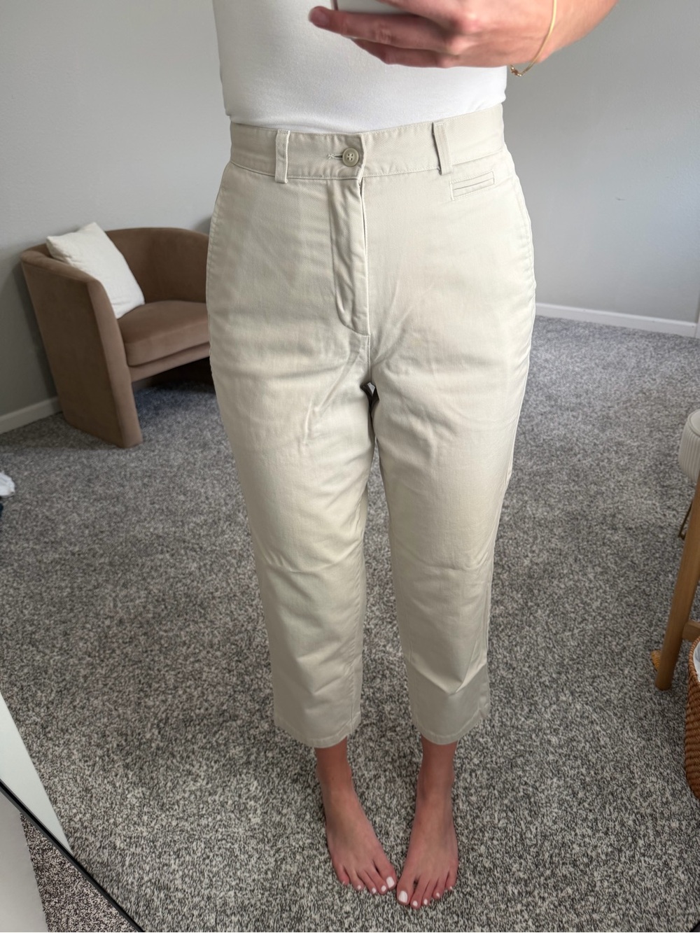 Dockers Light Beige Cropped Women's Chinos